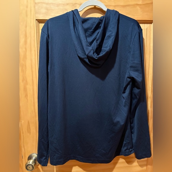 Nautica Men's Navy Blue Shirt Nautica Logo Graphic Swim Shirt with hood size S - Picture 2 of 10